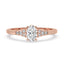 Six Prong Engagement Ring With Stunning Tab Prong Setting