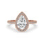 Pear Halo Engagement Ring with Elegant Pave Setting