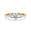 Three Stone Diamond Ring In Yellow Gold Elegance
