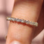 Baguette Diamond Wedding Band In Half Eternity Style