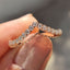 Curvy Wedding Band In Round Moissanite Stone