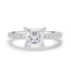 1.75 CT Princess Moissanite Hidden Halo Pave Setting Engagement Ring