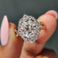 Vintage Engagement Ring In Oval Cut Moissanite
