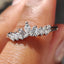 Curved Wedding Band With Marquise And Baguette Stone
