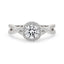 Twisted Engagement Ring With Halo Style