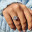 Princess Cut Moissanite Ring in classic pave setting