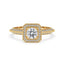 Knife Edge Ring With Halo Style
