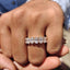 Full Eternity Oval Cut Moissanite Wedding Band