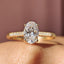 Oval Pave Engagement Ring In Yellow Gold