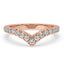 V Shaped Wedding Band - Half Eternity