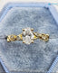 1 caret Oval lab grown diamond floral engagement ring DisneyValley