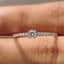Round Cut Pave Diamond Ring