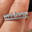 Round Cut Double Row Wedding Band
