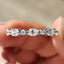 Oval Cut Round Cut Moissanite 3/4 Eternity Band