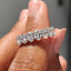 Oval Diamond Wedding Band with 7 Stone