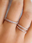 1.10 TCW Round Brilliant Cut Half Eternity Perfect Moissanite Wedding Band