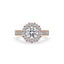 Halo Diamond Engagement Ring in Rose Gold