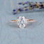 2.0 CT Oval Cut Moissanite Pave Engagement Ring