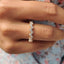 Round Cut Half Eternity Band In Zig Zag Setting