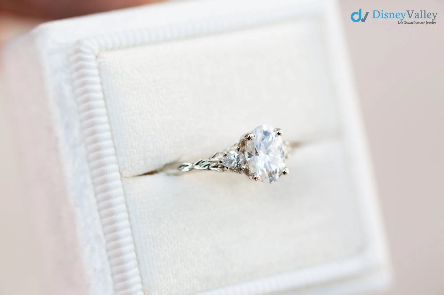 2 caret oval cut lab grown vintage style three stone diamond ring - DisneyValley