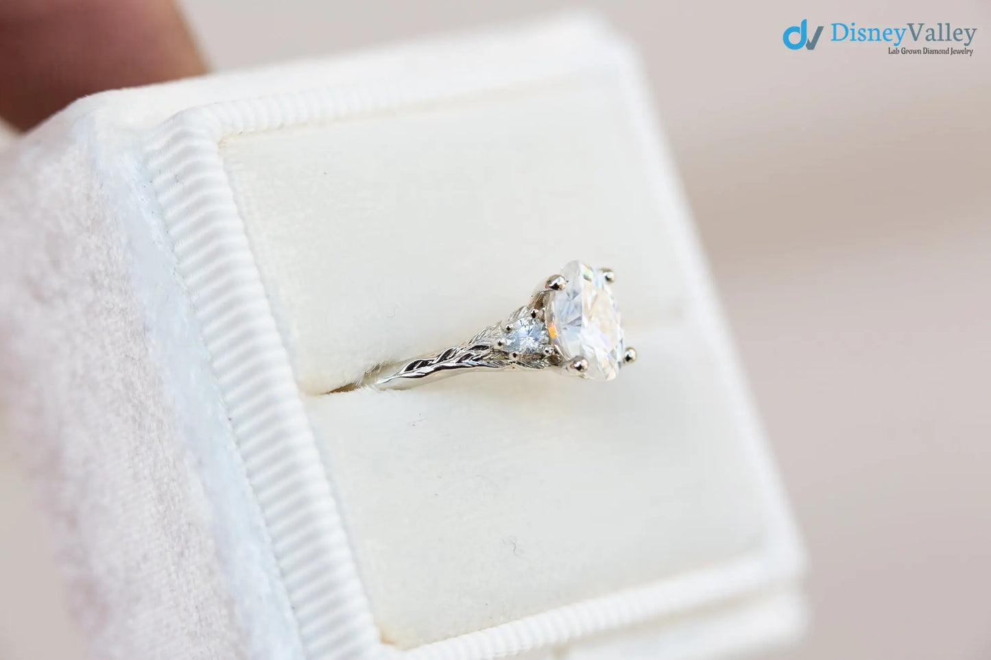 2 caret oval cut lab grown vintage style three stone diamond ring - DisneyValley
