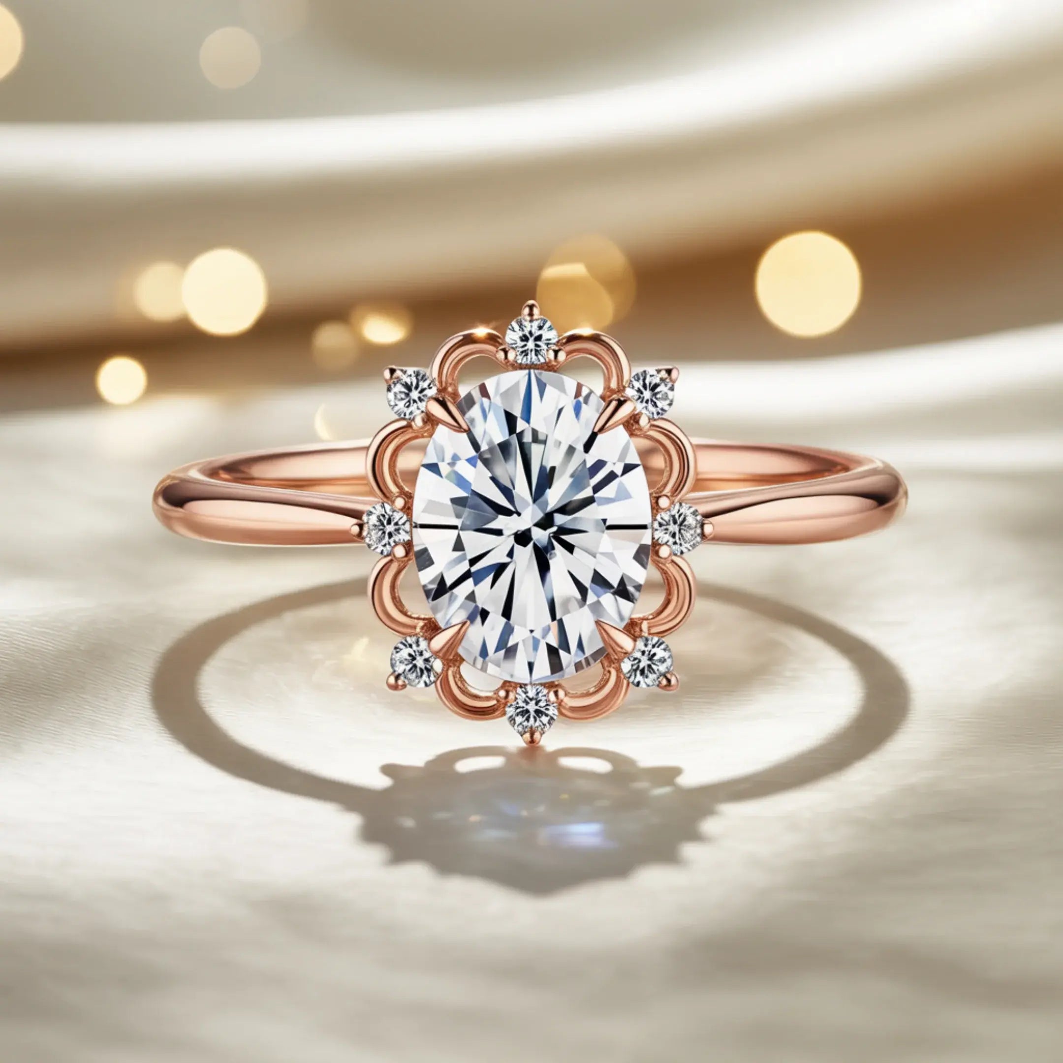 2 ct white colorless IGI certified lab grown diamond engagement rings DisneyValley