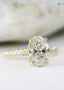 2.5 caret Oval Cut Lab Grown Diamond halo Engagement Ring - DisneyValley