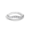 0.8 TCW Round Moissanite Curved Wedding Band