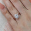 2.0CT Oval Cut Moissanite Halo Bridal Ring Set