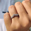 Stackable Chevron Wedding Band In White Gold