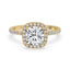 2 Carat Cushion Cut Diamond Ring With Pave Band