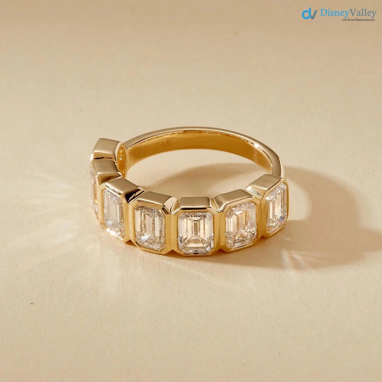 4.00 Carat Half Bezel Baguette Diamond Eternity Band | Lab-Grown Diamonds DisneyValley