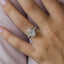 3.40 CT Oval Moissanite Hidden Halo Triple Pave Setting Engagement Ring
