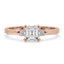 Asscher Cut Diamond Ring with Elegant claw prong setting