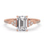 Emerald Cut Engagement Ring with Sparkling Micro Pave