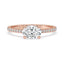 Oval Cut Diamond Ring With East West Setting