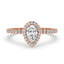 Pear Shaped Halo Engagement Ring