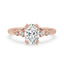 Oval Cut Engagement Ring - Side Stone