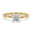 Round Cut Twisted Prong Milgrain Setting Ring
