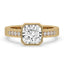 Radiant Cut Diamond Engagement Ring In Bezel Setting