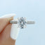 1.93ct Oval Cut Moissanite Hidden Halo 4 Prong Engagement Ring