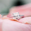2.50 CT Asscher Cut Moissanite Solitaire Engagement Ring