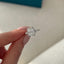 3.0 CT Elongated Cushion Cut Moissanite Pave Style Engagement Ring
