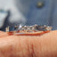 Baguette Cut Eternity Band With Blue Moissanite