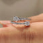 Oval Cut Moissanite Bypass Engagement Ring