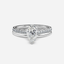 1.0 CT Pear Cut Moissanite Hidden Halo & Pave Bridal Ring Set