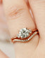 Colorless Cushion lab grown Alternative Bridal Engagement Ring DisneyValley