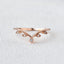 Round Brilliant Cut Curved Vintage Style Wedding Band