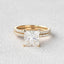 2.0CT Princess Cut Moissanite Pave Bridal Ring Set