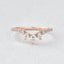 0.40CTW Round Brilliant & Pear Cut Curved Vintage Style Wedding Band